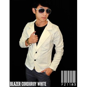 Blazer Corduroy White