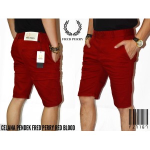 Celana Pendek Fred Perry Red Blood