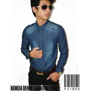 Kemeja Denim Shanghai Style Navy