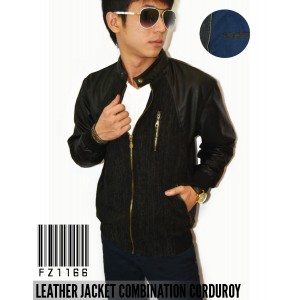 Jacket Leather Combination Corduroy