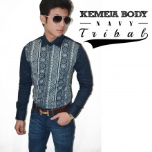 Kemeja Body Tribal Navy