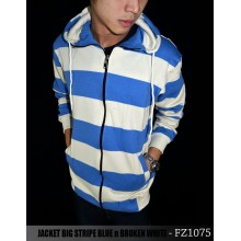 Jacket Big Stripe Blue n Broken White