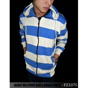 Jacket Big Stripe Blue n Broken White
