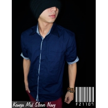Kemeja Mid Sleeve Navy Combination