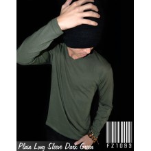 Plain Tee Long Sleeve Dark Green