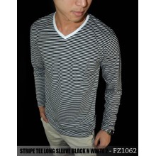 Striped Long Sleeve Black n White