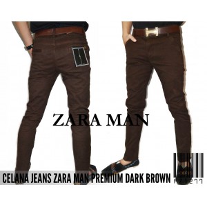 Celana Panjang ZARA MAN Jeans Premium Dark Brown