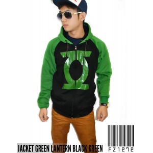 Jacket Green Lantern Black Green - Jacket Superhero