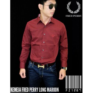 Kemeja Fred Perry Maroon
