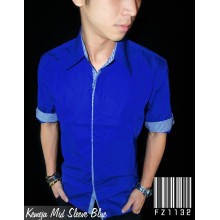 Kemeja Mid Sleeve Blue Combination