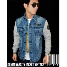 Denim Varsity Jacket Vintage