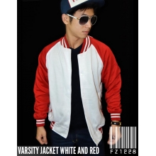 Jacket Varsity White and Red