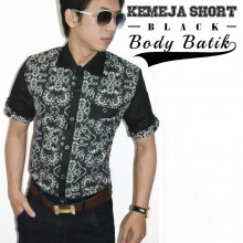Kemeja Body Batik Black