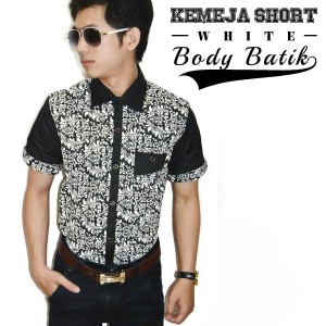 Kemeja Body Batik White