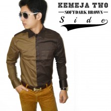 Kemeja Two Side Soft n Dark Brown