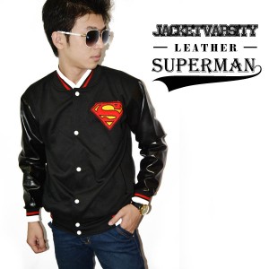 Jacket Varsity Leather Superman