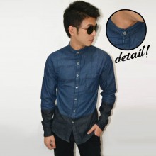 Kemeja Denim Cut and Sew