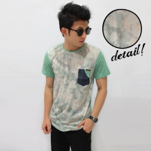 Green Floral Faded Tee