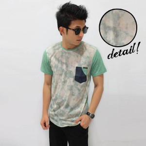 Green Floral Faded Tee