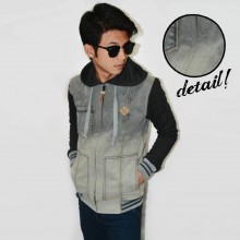 Jacket Denim Grey Faded Gradation