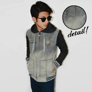 Jacket Denim Grey Faded Gradation