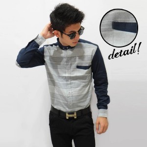Kemeja Body Two Tone Stripe