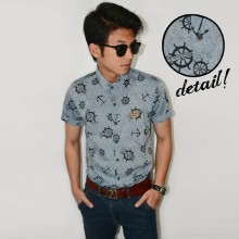 Kemeja Short Anchor Sail Away