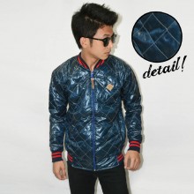 Jacket Varsity Quilted Aqua Marine