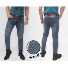 Jeans Pants Thunder Ripped Washed Grey