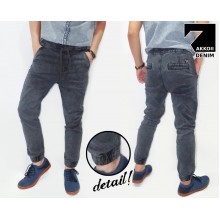 Joggers Pants Denim Wash Black Faded Kakkoii