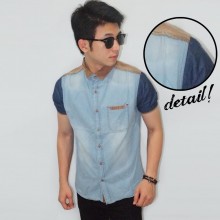 Kemeja Short Denim Top Corduroy