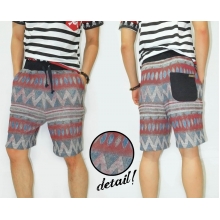 Sweat Shorts Navajo Tribal Red
