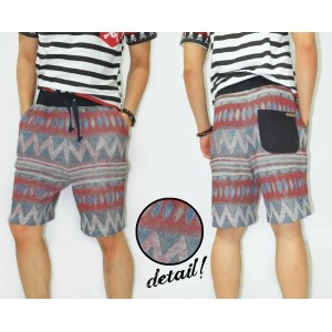Sweat Shorts Navajo Tribal Red