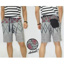 Sweat Shorts Pyramids Tribal Soft Grey