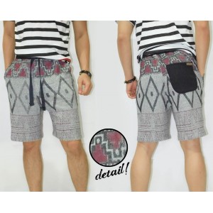 Sweat Shorts Pyramids Tribal Soft Grey