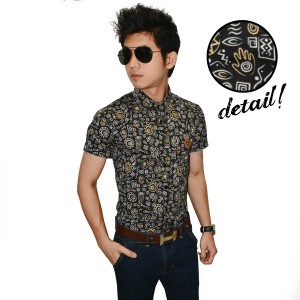 Kemeja Short Spiral Hand