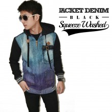 Jacket Hoodie Denim Squeeze Washed *Limited Edition