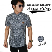 Kemeja Short Aztec Print