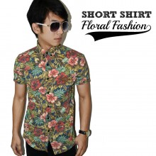 Kemeja Short Floral Fashion