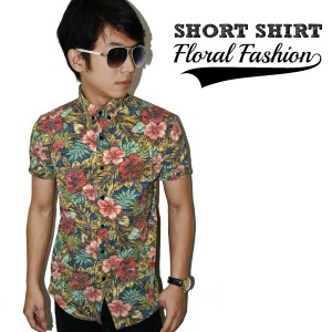 Kemeja Short Floral Fashion