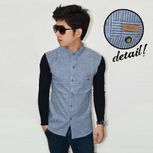 Kemeja Oxford Music Stripe Blue