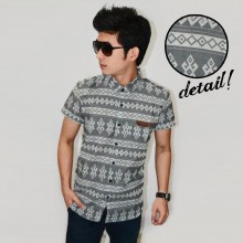Kemeja Short Tribal Egypt Black