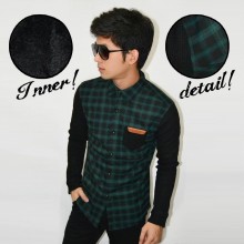 Kemeja Square Winter Sleeve Knit Green