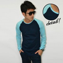 Raglan Tee Long Sleeve Navy SoftBlue