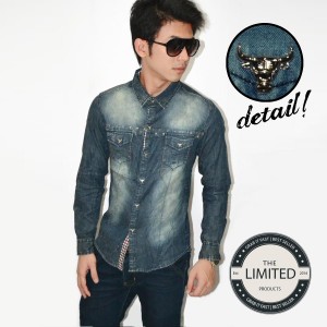 Kemeja Denim Buffalo Button Dark *LIMITED EDITION