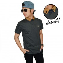 Polo Suede Neck Dark Grey