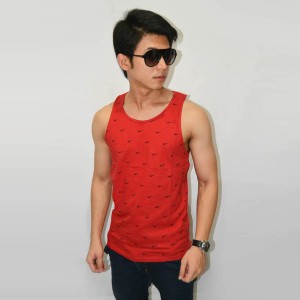 Tank Top Just Do It Pattern Red