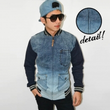 Jacket Varsity Denim Dim Light