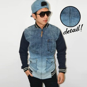 Jacket Varsity Denim Dim Light