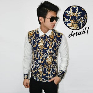 Kemeja Athena Flower Chain